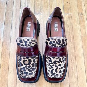 Labucq Women's Mika Loafer Leopard / Bordeaux